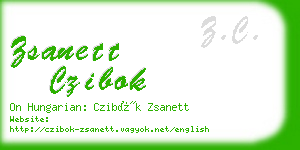 zsanett czibok business card